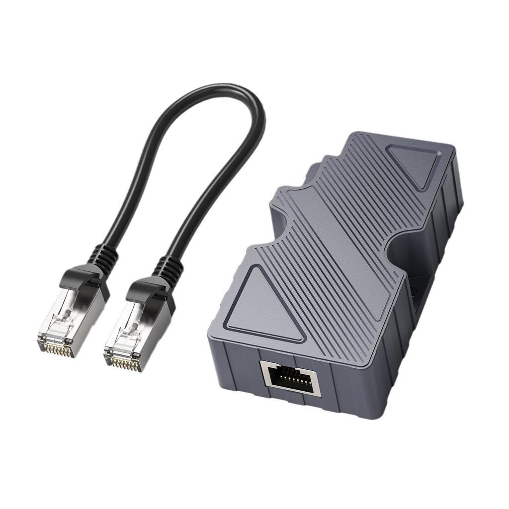 Injektor PoE GigE 150W z ochroną przeciwprzepięciową i ESD, konwerter DC 12V do 48V, zestaw adaptera Ethernet