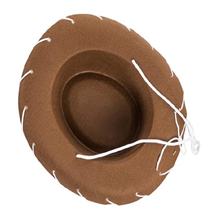 Adjustable Brown Red Felt Cowboy Hat Children Boys Girls Western Costume Party