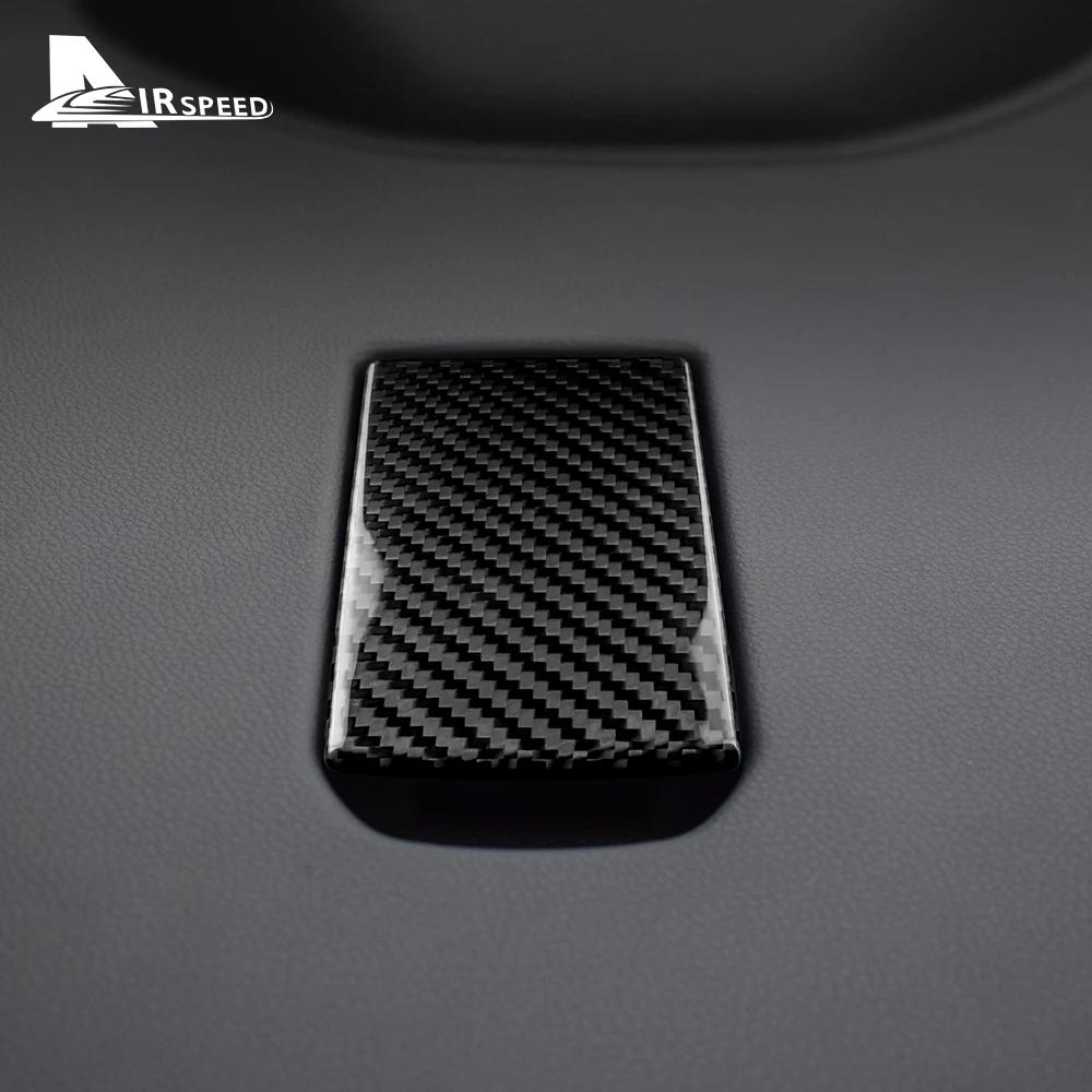 Real Hard Carbon Fiber Sticker For Subaru WRX 2022 2023 Car Rear Child Seat Hook Plate Dry Carbon Interior Cover Accessories