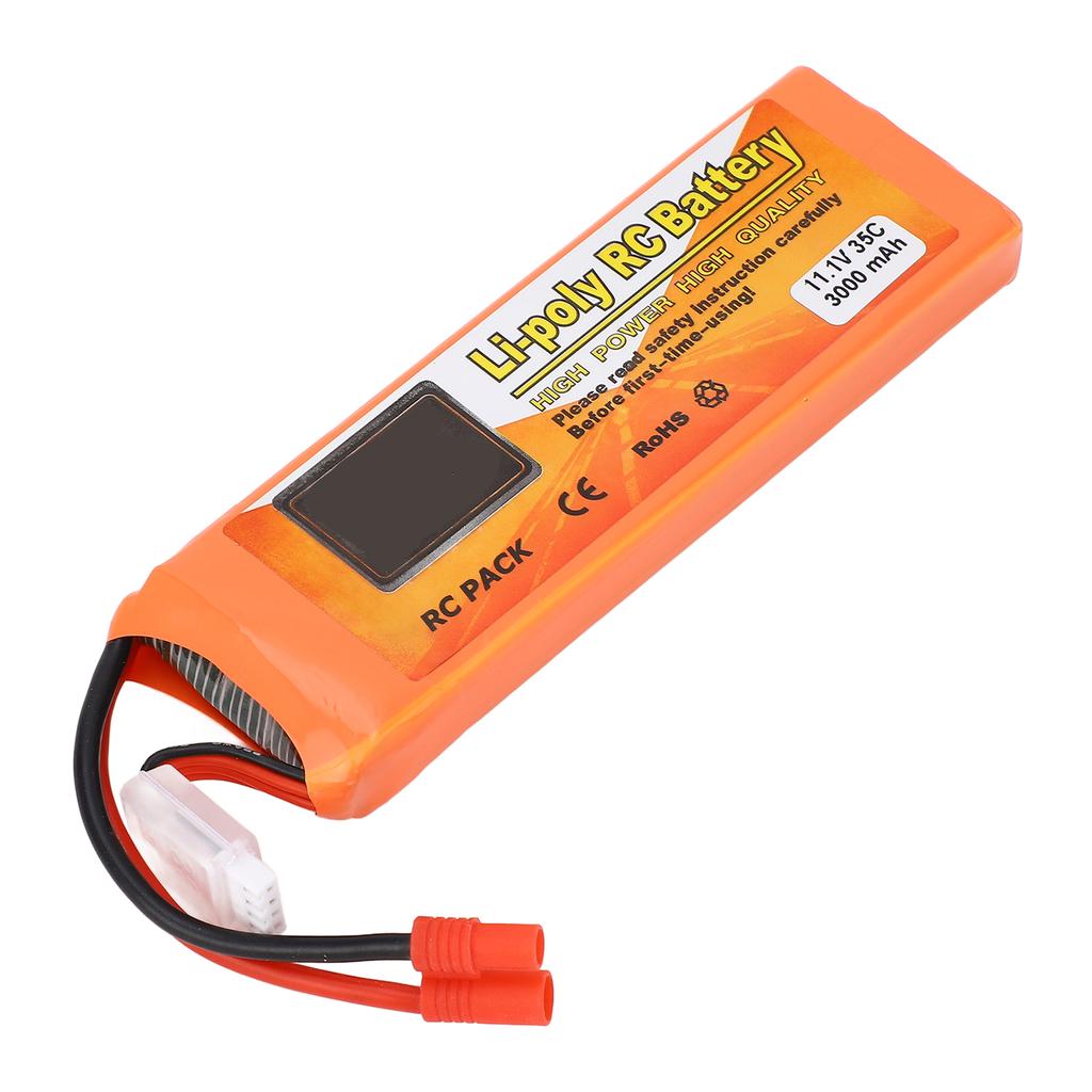 11.1V 3000mAh 35C Lithium Battery with Banana 3.0 Plug Long Battery Life for Quadcopter Helicopter F
