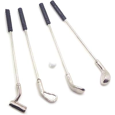 Casa delle Bambole Set da Mini Golf Modello in Miniatura Mazza da Golf Mazze da Mini Golf per Bambini 1:12 Accessori Mobili Giocattolo per Bambole