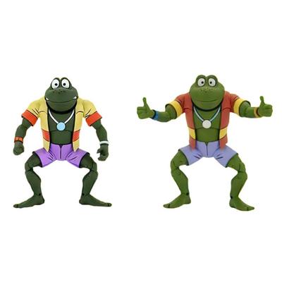 Figuras de acción de TMNT Napoleon y Atilla Frog de 7", paquete de 2