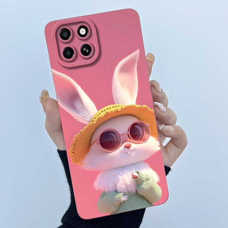 For Infinix Smart 6 HD Case Lovely Cat Cartoon Flower Liquid Silicone Soft TPU Shockproof Back Cover Smart6 HD X6512 Phone Case