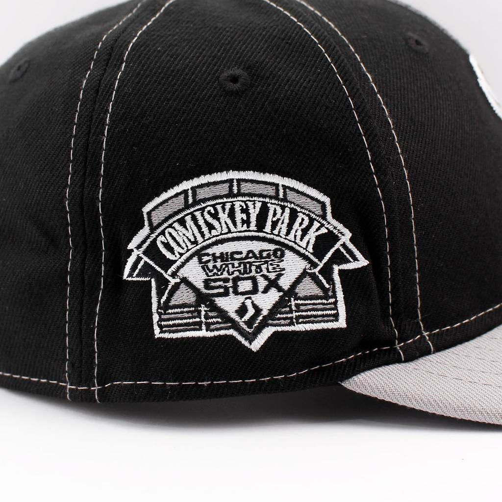New Era Cap RC9FIFTY Chicago White Sox MLB COMISKEY PARK RETRO CROWN SNAPBACK CAP BLACK CHICAGO WHITE SOX 950 Hat Retro Crown [Used]