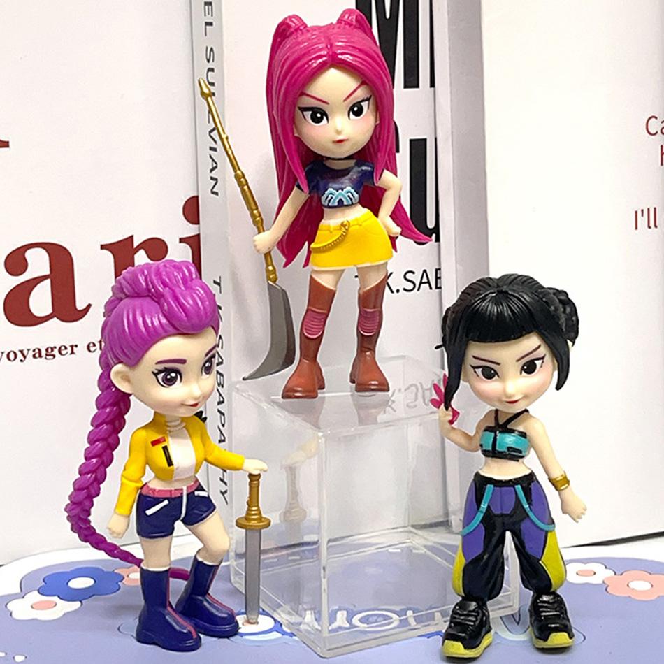 New 6pcs/set Anime Kpop Demon Hunt series Figure Toy Desk Decoration Statues Ornament Halloween/Christmas Kids Birthday Gifts