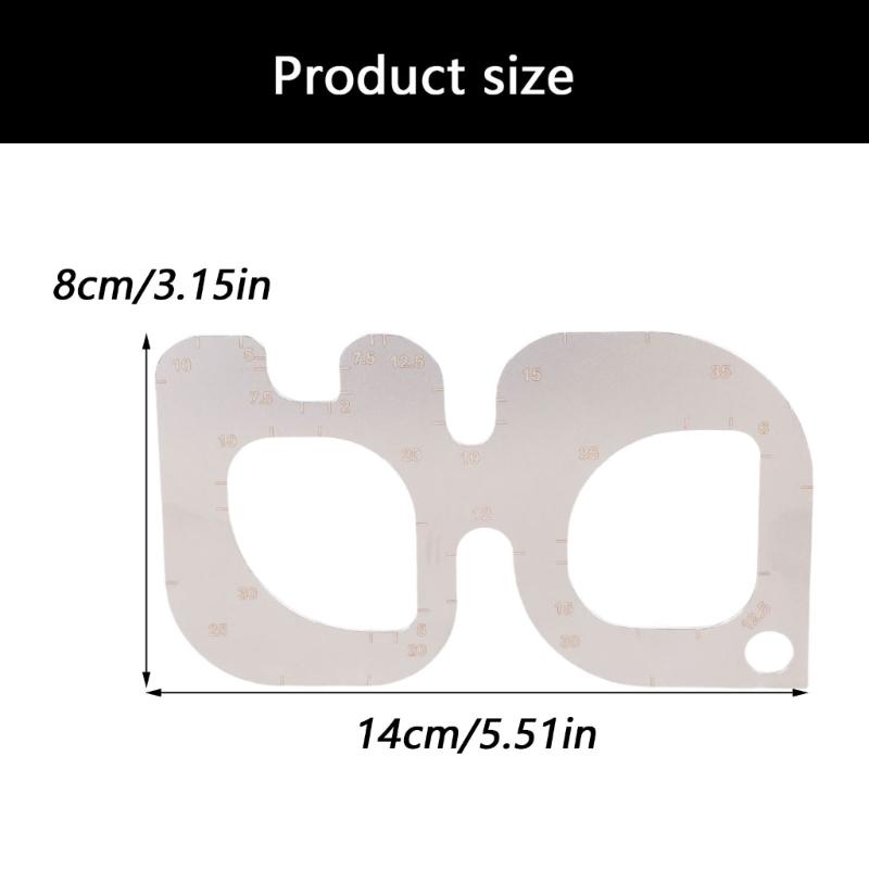 High Precisions Stainless Steel Leather Cutting Ruler Gauge Professional Tool for Accurate Leather Crafting Projects