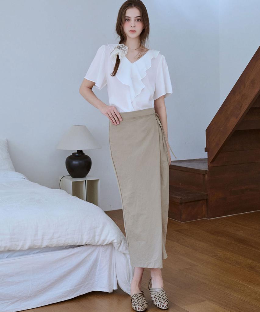 LUSIDA Ailee Draped Wrap Skirt_2 Colors
