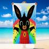 Quick Dry Beach Towel Bing Bunny Pattern, Lightweight Absorbent Towel for Pool Beach Vacation Use