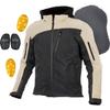 KOMINE Motorcycle Protective Soft Shell Winter Parka Deep Olive L For and Spring CE Standard Level 2 Stretch Material Windproof Protector JK-590