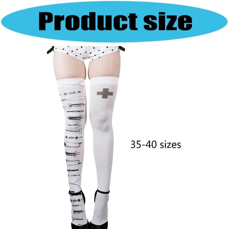 Women's Long Socks With Embossed Texture Polyester Fabric Socks Fashion Legwear For Costume Outfits And Cosplay Event