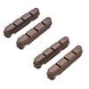 Carbon Fiber Wheels, Brake Pads for Road Clamps 2 Pairs, Brown