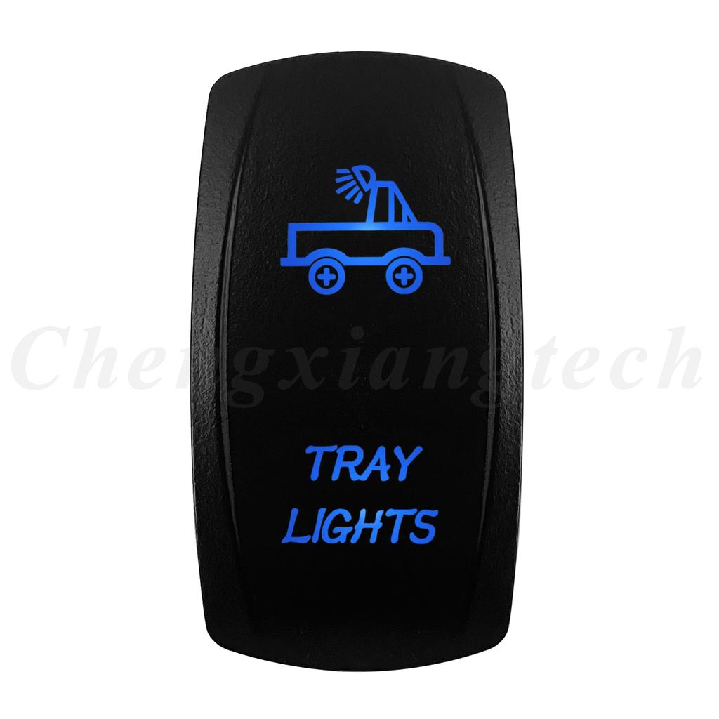 12V 20A Blue Led Car Boat Laser Rocker Switch ON OFF (ON) OFF ON OFF ON (ON) OFF ON (ON) OFF (ON) Waterproof