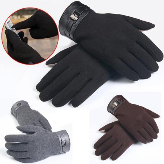 Men Warm Full Finger Smartphone Touch Screen Gloves Bicycle Mittens Xmas Gift