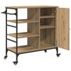 Kitchen Trolley Artisan Oak Finish 87.5 x 39 x 84.5 cm Engineered Wood