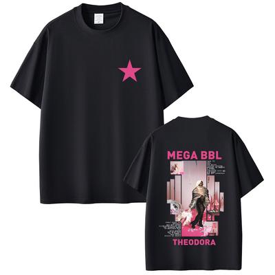 Men's Letter Star Portrait Printed Round Neck T-shirt Unisex Hip-hop Party Street Casual 100% Pure Cotton Short Sleeved Shirt