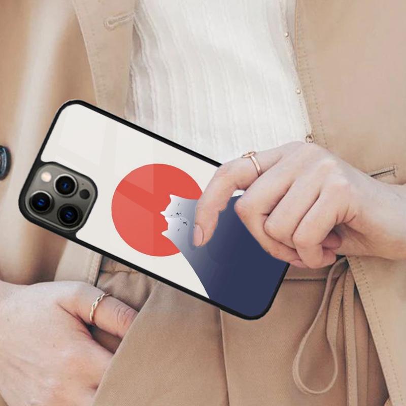 

Cartoon Cat Landscape Art Minimal Magnetic Phone Case For APPLE iPhone 17 Air 16 14 13 12 Pro Max 15 Plus Wireless MagSafe Cover iPhone 13mini