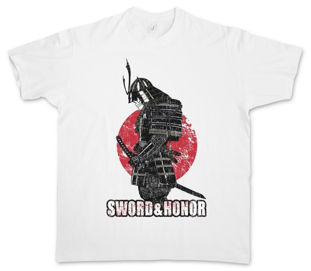 SWORD & HONOR T-SHIRT Samurai Ninja Japan Warrior Sword Seppuka Dakana Armor
