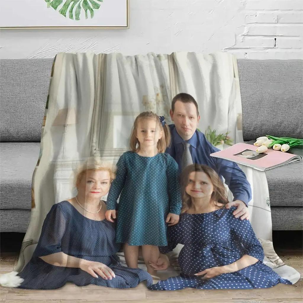 1Pc Custom Photo Blanket Custom Flannel Blanket with Photo Custom Picture Blanket Custom Photo Blanket for Home Custom Image