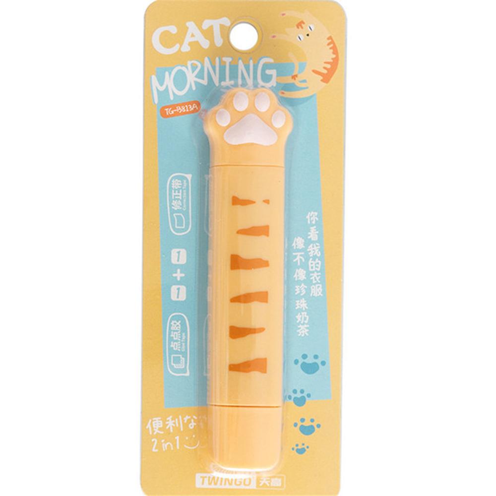 Cute Cat Paw Roller Glue Correction Tape Stationery Corrector Student Altered Tapes Kawaii School Office Supplies