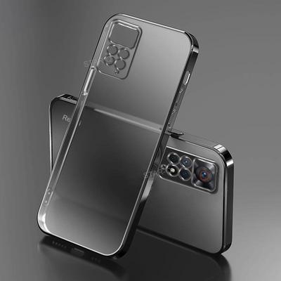 Capa transparente de revestimento de luxo para Xiaomi Redmi Note 11 10 Pro Plus 9 8 4g 11pro 5g Capa de silicone transparente no Note11 S 11s Note10