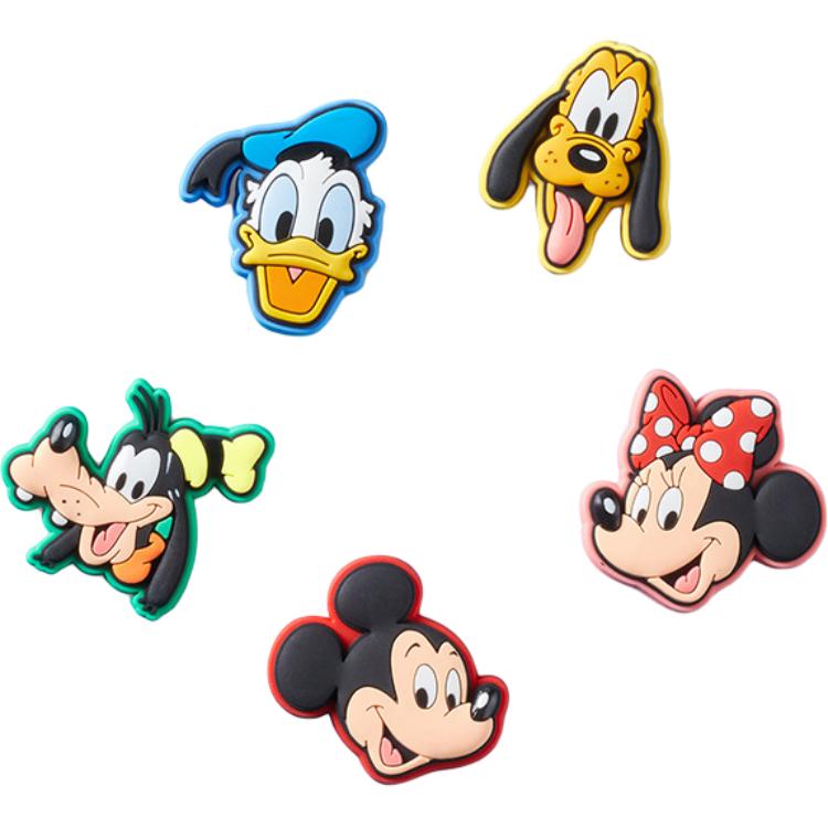 Crocs PVC Shoe Buckles Unisex Mickey Mouse And Friends Multicolor 5 Piece Set 10015937