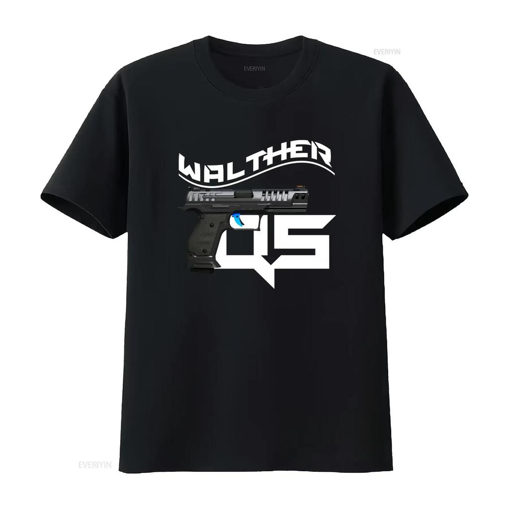 Walther Q5 Handgun T Shirt for Men Stylish Edgy Design vintage Washed Casual Slightly streetwear designer clothes Unisex