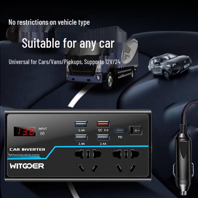 Universal 12V/24V to 220V Car Power Inverter