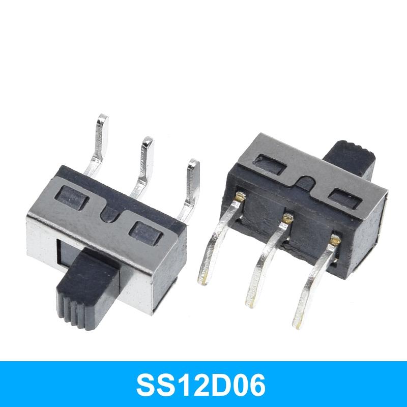 10/20/50PCS SS12D10 SS12D06 Toggle Switch 3Pins Straight Feet Handle High 5mm Spacing Of 4.7mm 3A 250V SS12D10 Power Switches
