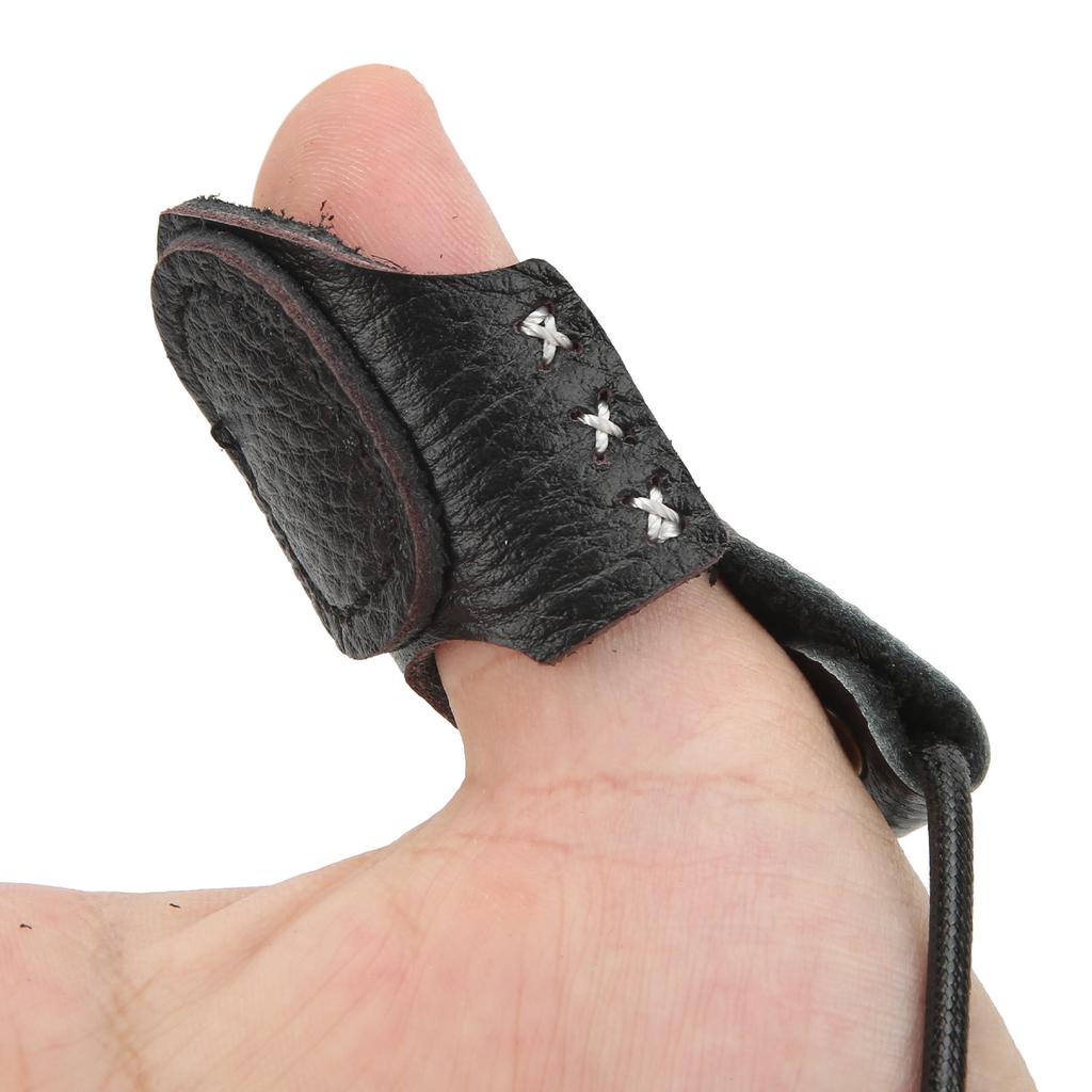Inel de deget pentru tir cu arcul, imitație piele de vacă, protector de deget pentru arc, accesorii pentru protecția degetelor pentru vânătoare și tir în aer liber