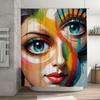 Colorful Eye Design Shower Curtain Modern Artistic Print For Bathroom Decor Water-Resistant Fabric Perfect Gift Ideas #128456739