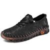 Fashion Print Fashion Sneakers Women Handmade Leather Casual Women Shoes Design Platform Loafers Breathable Flats Shoe Driving Plus Size
