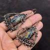 Kyanite Rough Earring Copper Wire Wrapped Earrings Natural Gemstone Jewelry Handmade Amazing Earring Designer Copper Jewelry Gift For Women
