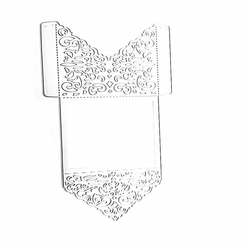 Handmade Supplies Silver Envelope Lace Metal Cutting Dies Stencils for DIY Scrapbooking Album Decor Embossing DIY Paper Card