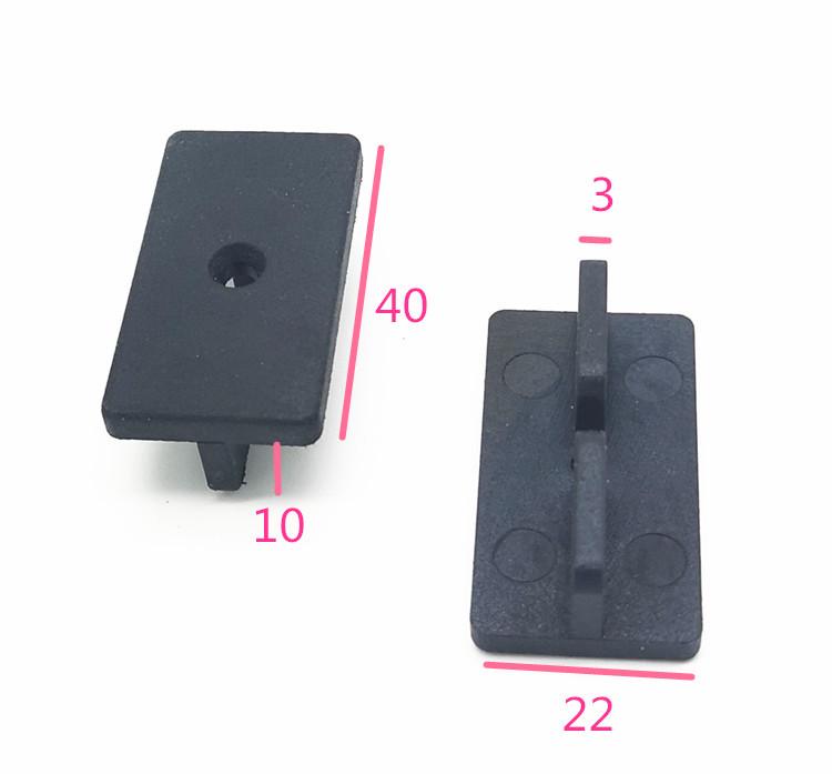 WPC Flooring T-Shaped Plastic Clip with Stainless Steel 6mm Screw Wood-Plastic Fastener
