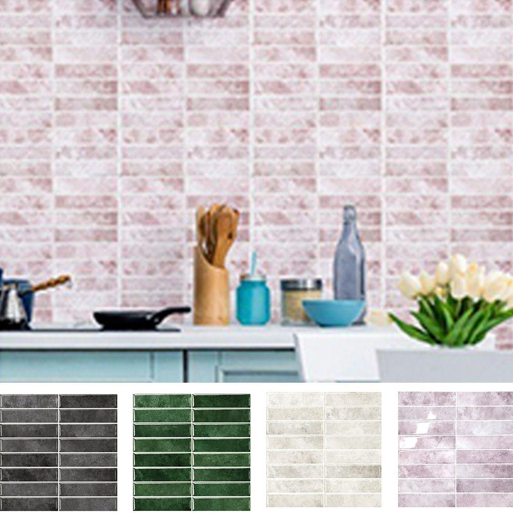 Waterproof Backsplash Wall Decals Brick Design Peel and Stick Wallpapers  Home Decoration