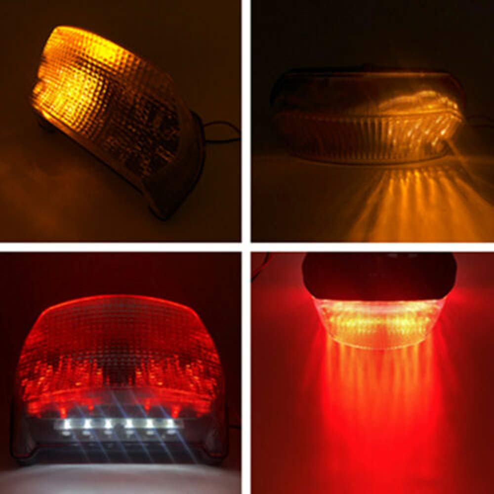 YUANYE ZX7R / ZX750 / ZX7RR 1996-2003 GPZ1100 / ZX1100 1995-1997 Motorcycle LED Tail Light Brake Light Turn Signal Motorcycle Tail Light (Smoke)