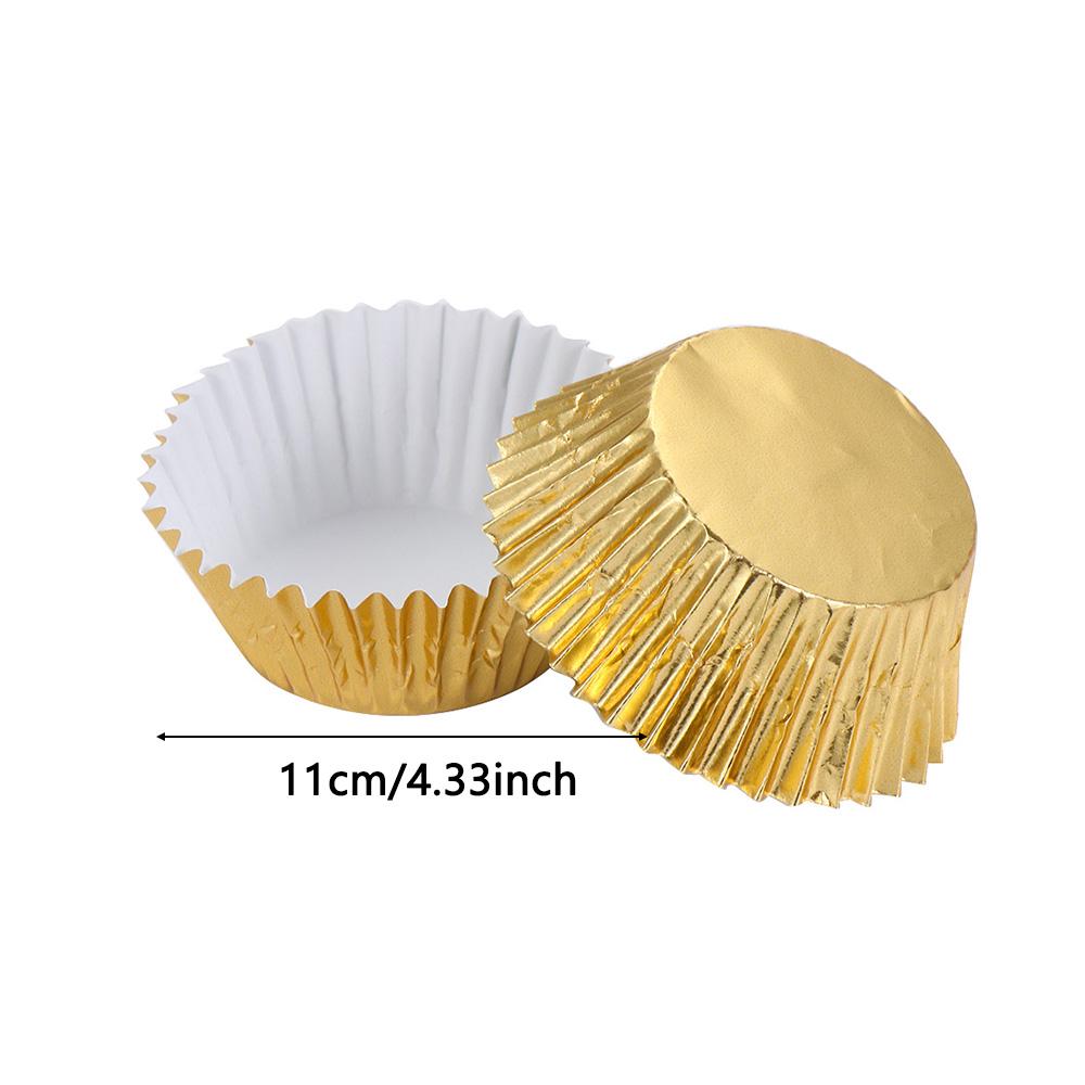 100 Stück Aluminiumfolie Kuchenpapier Cupcake Backförmchen Muffinformen Kuchenförmchen Kuchenblech Formen Küchen Backzubehör