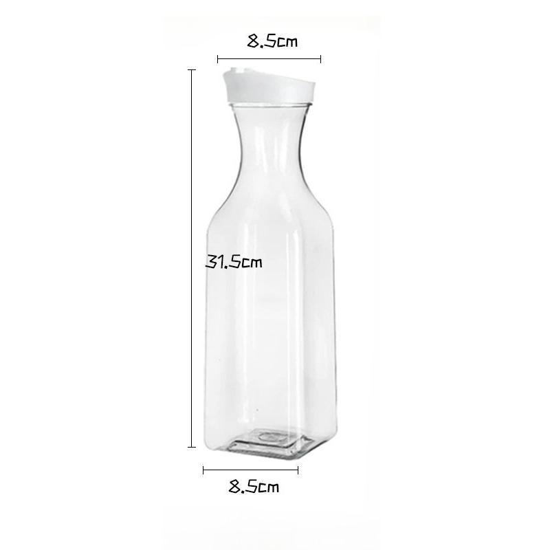 1500Ml Cold Water Pot Milk Bottle with Sealed Cap PC Cold Water Bottle Heat Resistant Beverage Juice Bottle Kitchens Accessories