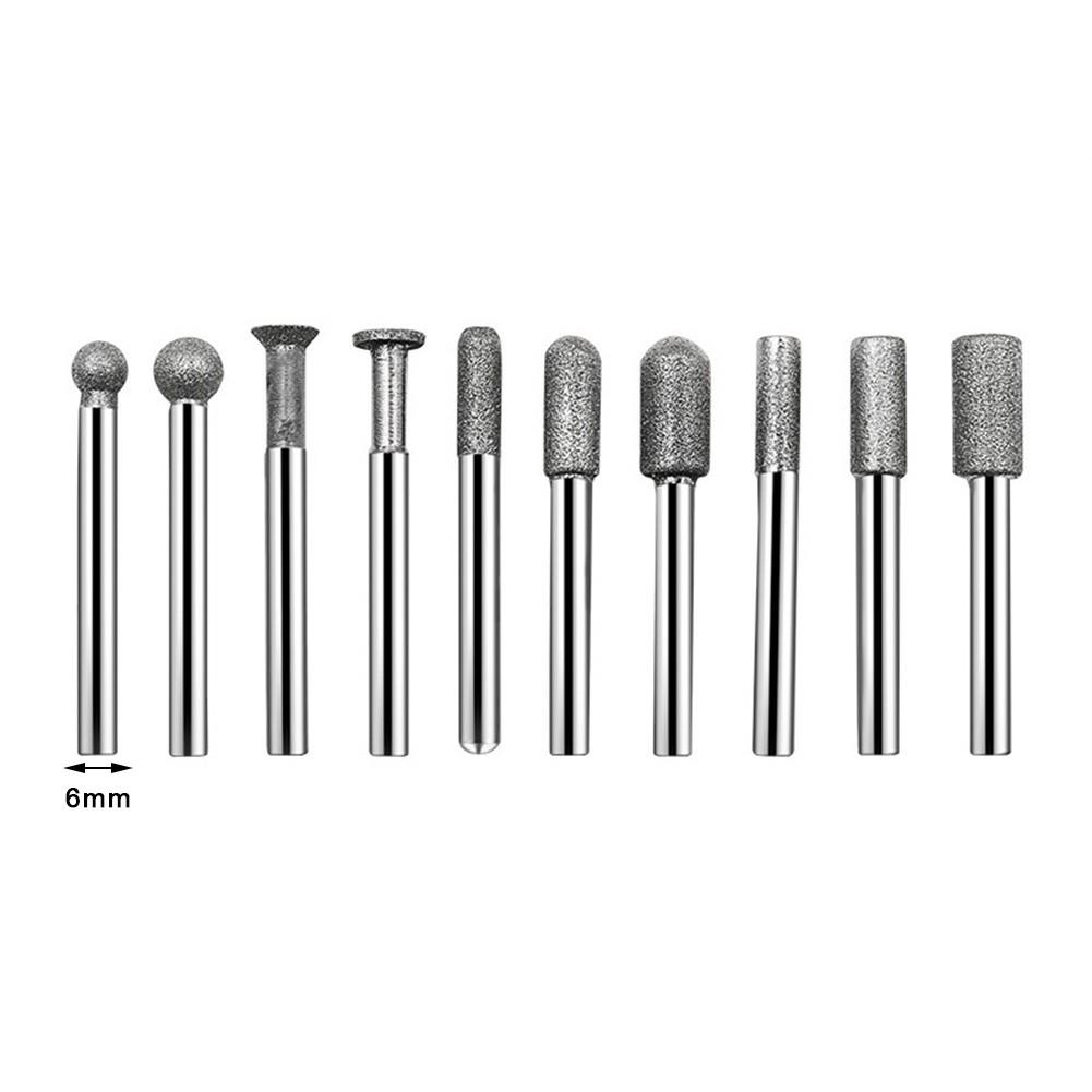 Grinding Head 20pcs 6mm Shank Grinding Needle Emery Grinding Rod