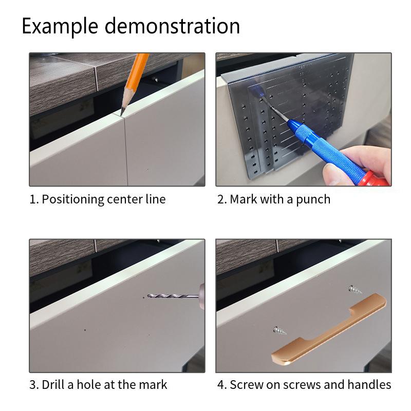 Cabinet Handle Template Kit Door And Drawer Pull Installation Marking Jig For Cabinet Knob Handle Pull Mounting Woodworking Tool