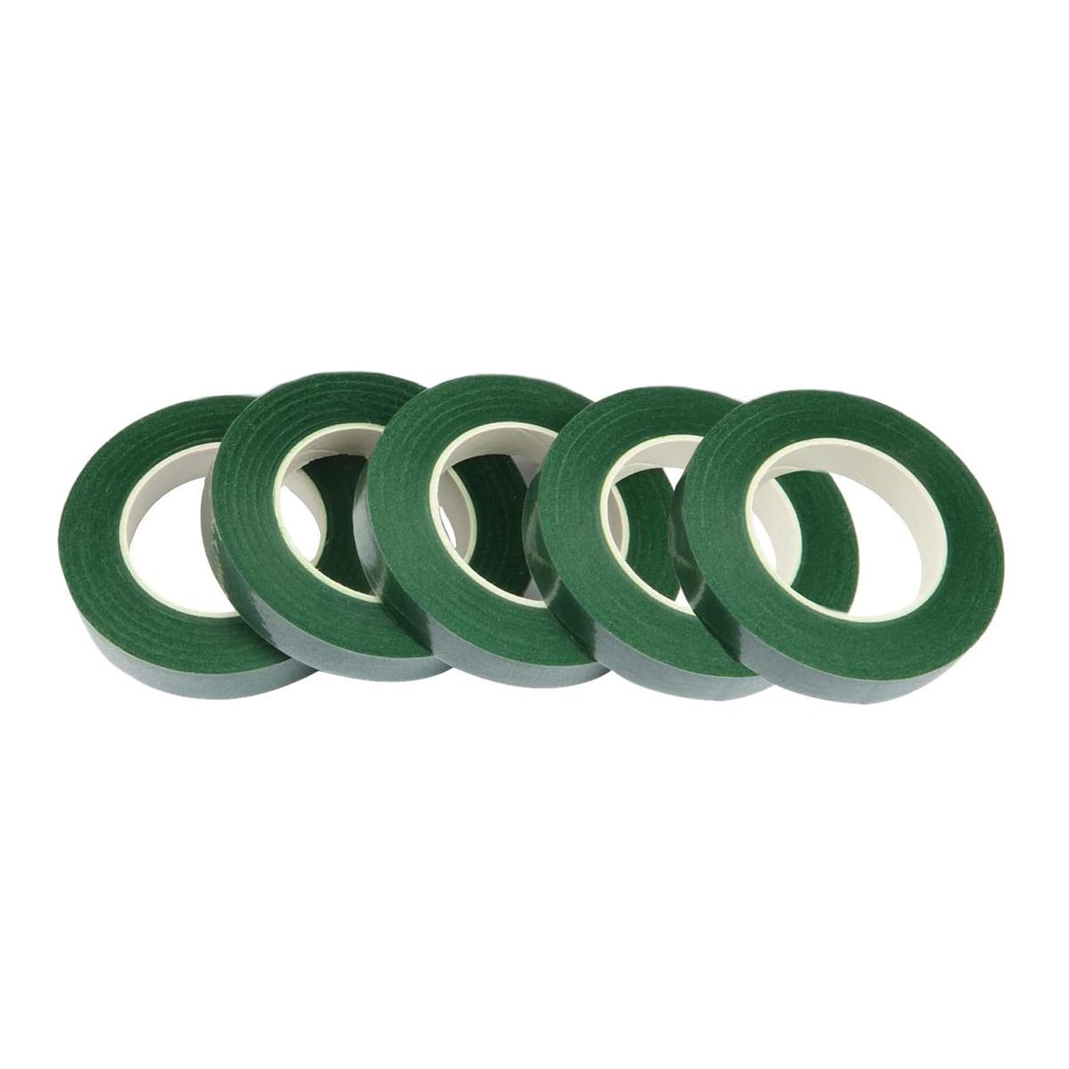 

5 шт. зеленой бумажной флористической ленты для упаковки букетов и растений, рукоделие 5pcs зелёный