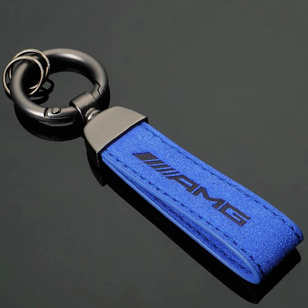 Car Sticker New Car Keychain Leather Keyring Creative Key Chain For Mercedes Benz AMG SL W206 W204 W205 W212 W213 W221 W222 W223