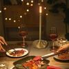 USB Charging Candlelight Table Lamp Touch Control LED Light Source LED Candle Lamp Metal Construction Simple Design
