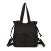 Women's Pleated Multi-Function Backpack Lightweight Large Capacity Tote Shoulder Bag