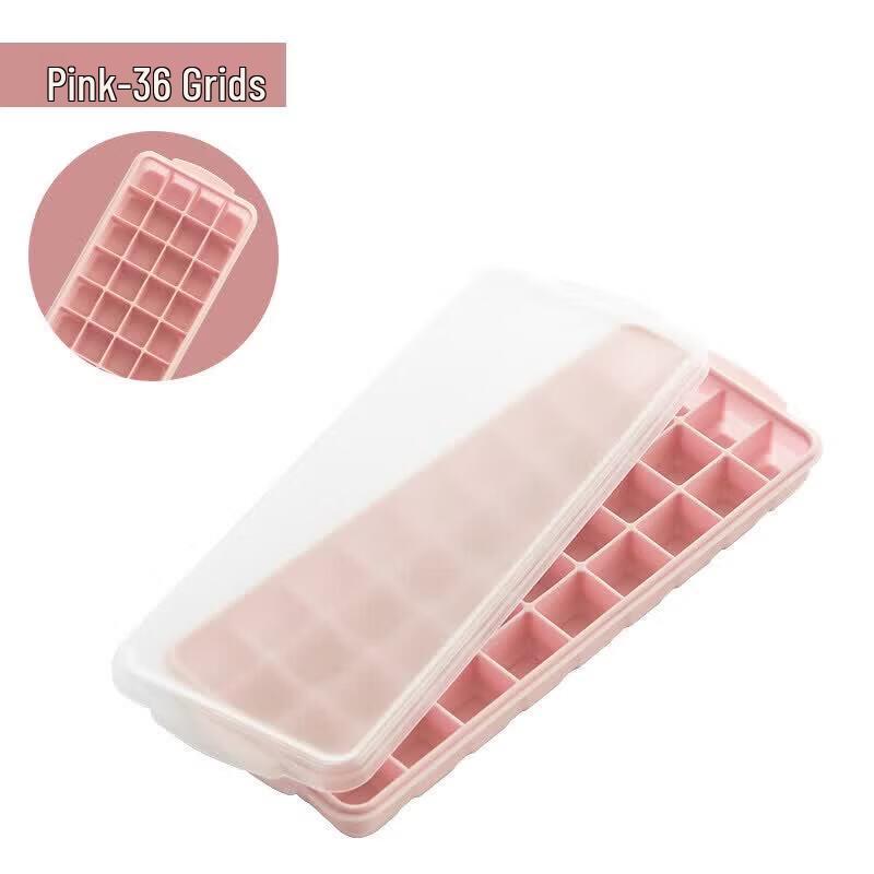 Food-Grade Silicone Ice Cube Tray with Lid