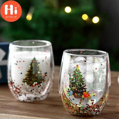 Hi Drinkware Large Capacity Milk Glass Unique Food Grade Christmas Coffee Cup