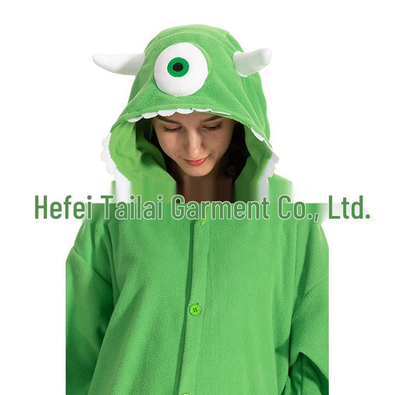 Monsters University Mike Wazowski Cartoon Onesie Pajamas - Christmas Edition