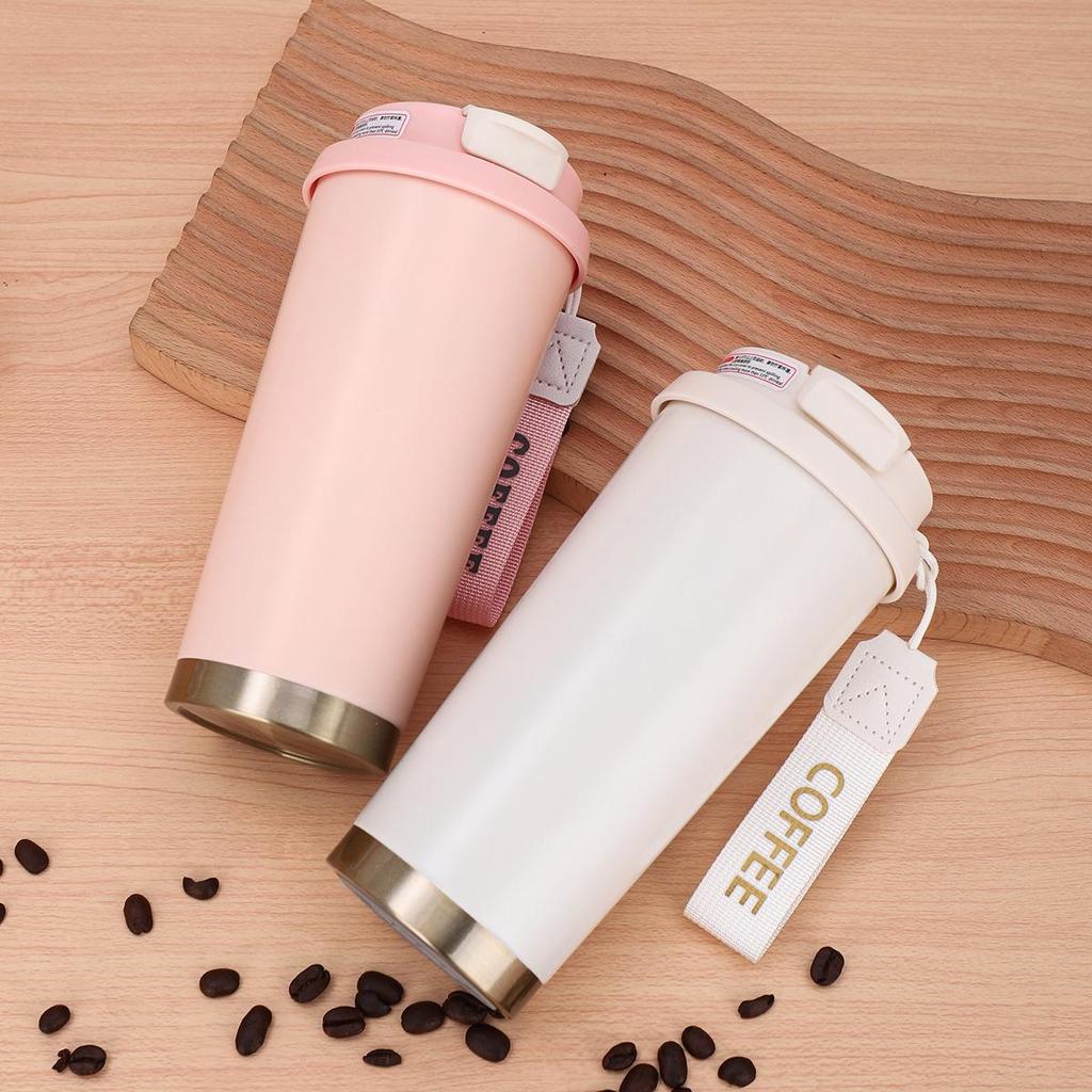 Isolerad Kaffemugg i Rostfritt Stål, Lily, för Resa: Sommarträdgårdsutgåva