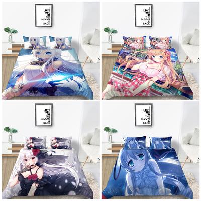 Juego de Ropa de Cama de Dibujos Animados para Niñas Funda de Edredón y Funda de Almohada para Dormitorio Infantil Cama Doble AU/EU/US Tamaño Completo