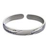 Fashionable Silver Leaf Open Bangle for Students & Best Friends